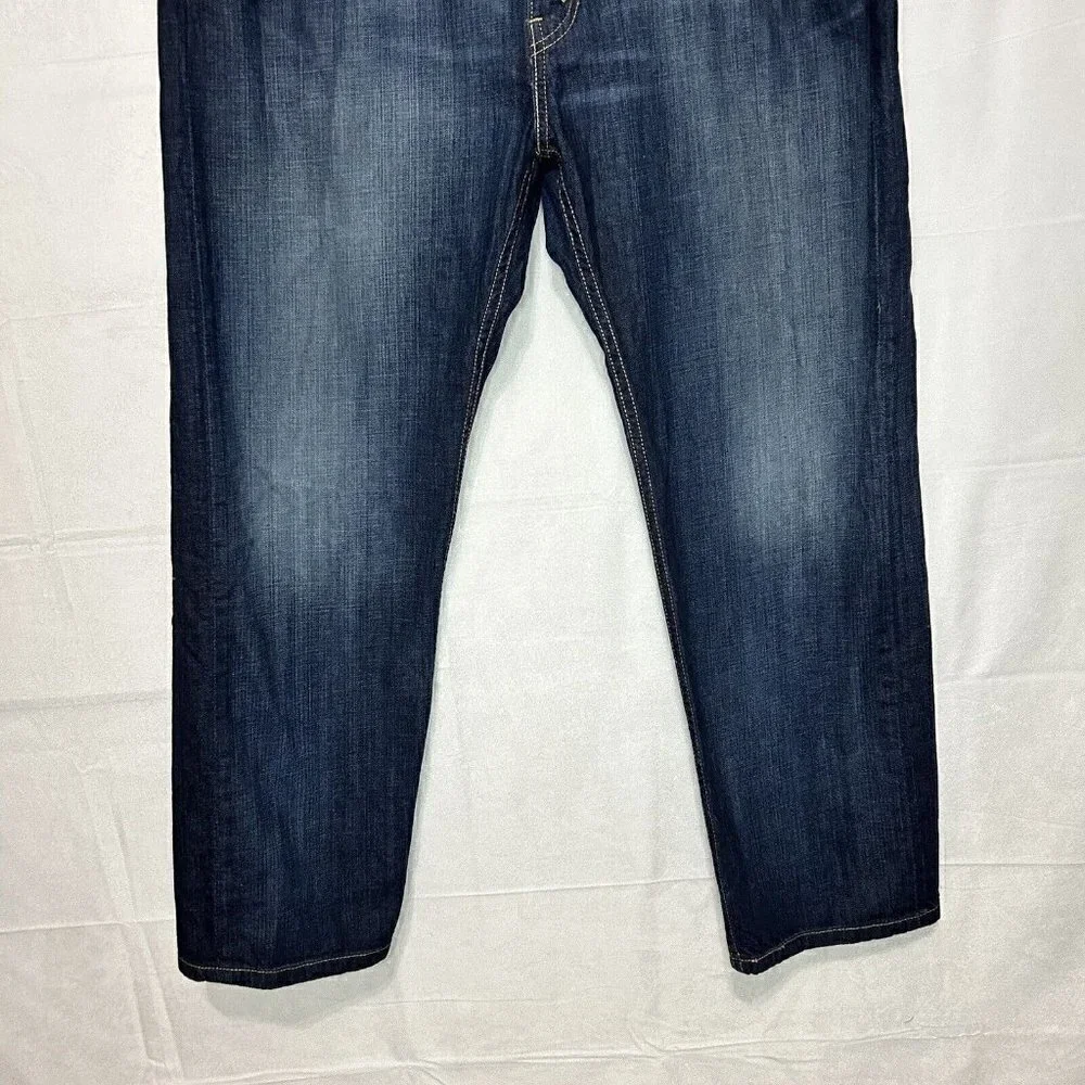 Levi's 505 Regular Fit Straight Leg Blue Denim High-Rise Jeans Size 40x30